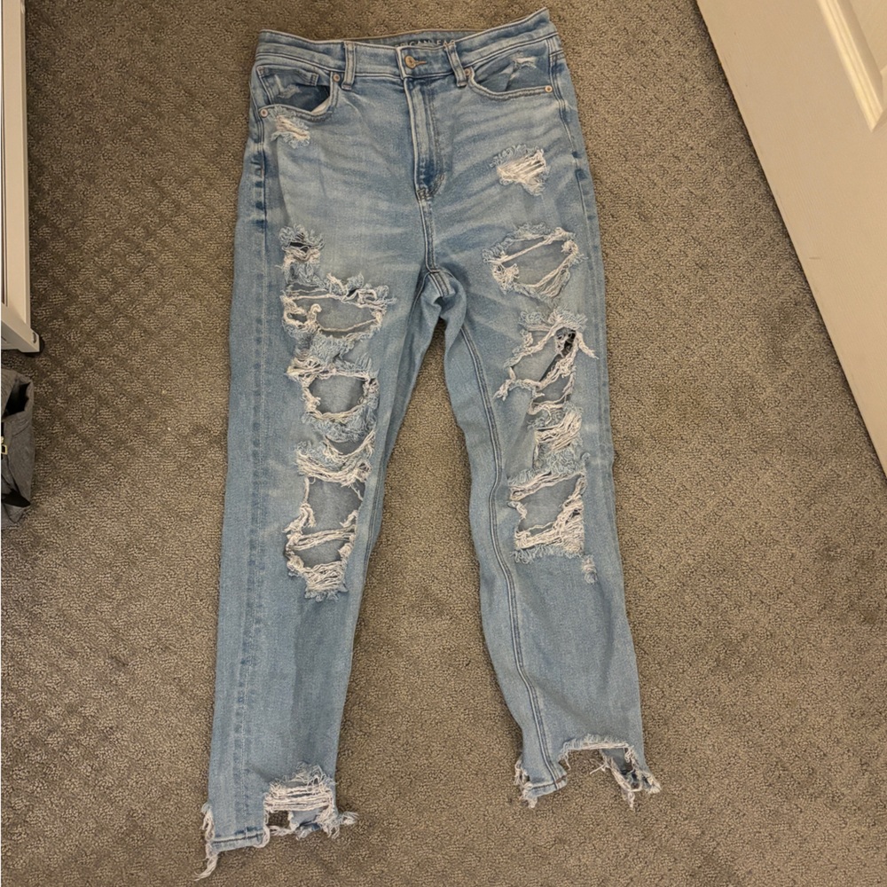 American Eagle Ripped Mom Jeans